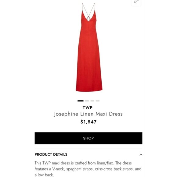 NWT TWP Josephine Linen Maxi Dress - Picture 3 of 14